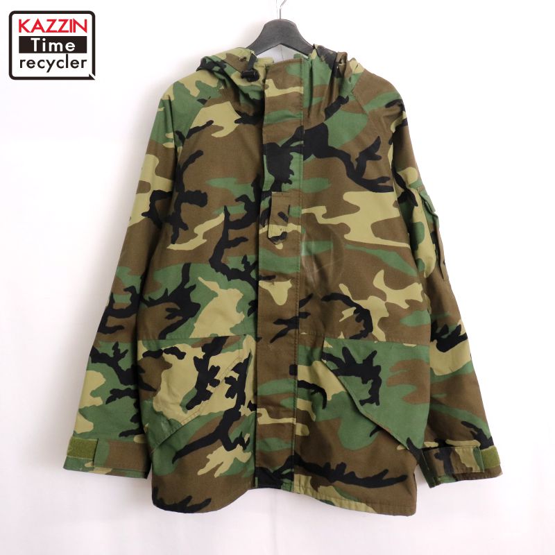 【中古】90s USA製 ヴィンテージ U.S.ARMY ウッドランドカモ ECWCS ミリタリージャケット 古着 メンズ XLサイズ相当 ビッグサイズ オーバーサイズ グリーン｜Vintage古着屋 KAZZINTimerecycler 13,528円