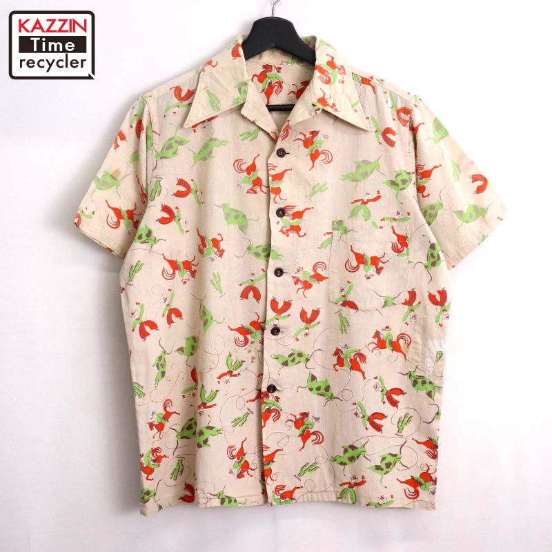 50s Lancer イタリアンカラー ストライプ コットン 検 レーヨン 楽天市場】50's Calypso Open Colar Stripe S/S Shirt XL
