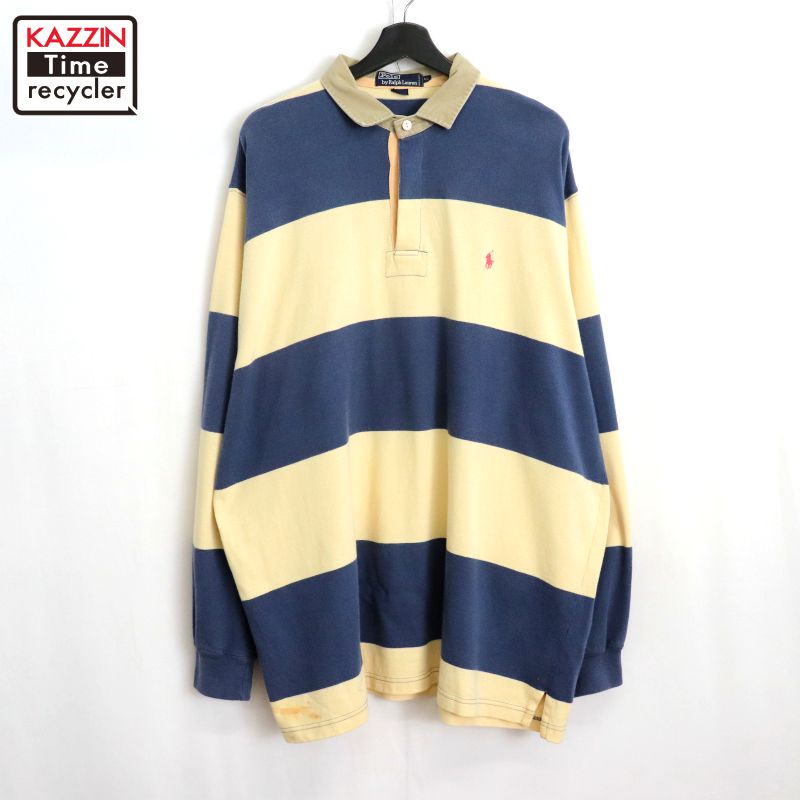 POLO SPORT ラガーシャツ　90's 希少　未使用　L Kemari87 KISHISPO / POPSTAR+10 長袖Tシャツ sj24d53