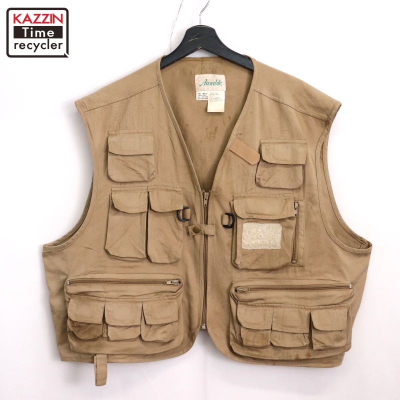 70s 80s フィッシングベスト ミントグリーン 古着 ヴィンテージ 70's-80's ビンテージフィッシングベスト - Fresh Service