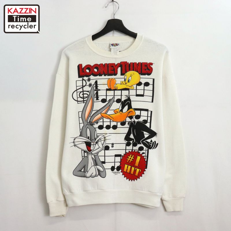 古着 トレーナー Tweety トゥイーティー LOONEY TUNES ルーニーテューンズ TWEETY トゥイーティー