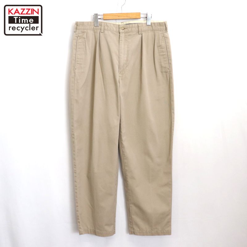や*じ様 ポロ バイ ラルフローレン　2タック　ポロチノ　チノパン　古着　ブラッ 楽天市場】90s POLO RALPH LAUREN 2タック コットン チノ パンツ