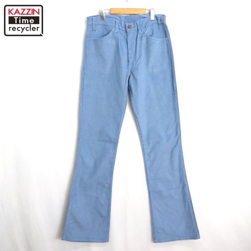P10倍 【中古】DEADSTOCK 70s USA製 ヴィンテージ リーヴァイズジーンズ Levi\u0027s 646 コール天 太陽フレアズボン下 古着  メンズ M大きさ好いかげんに 点火装置青色
