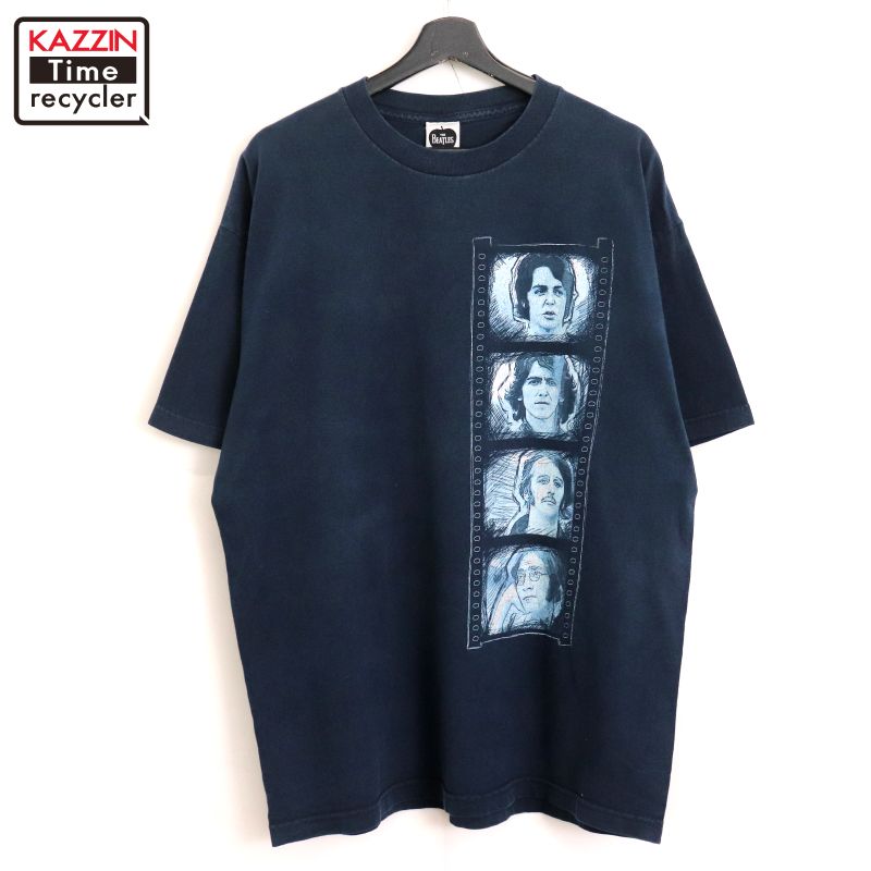 05 ビートルズ BEATLES 1998年製ヴィンテージ Tシャツ サイケ Beatles ビートルズ サイケ 両面 プリント Tシャツ 白 L