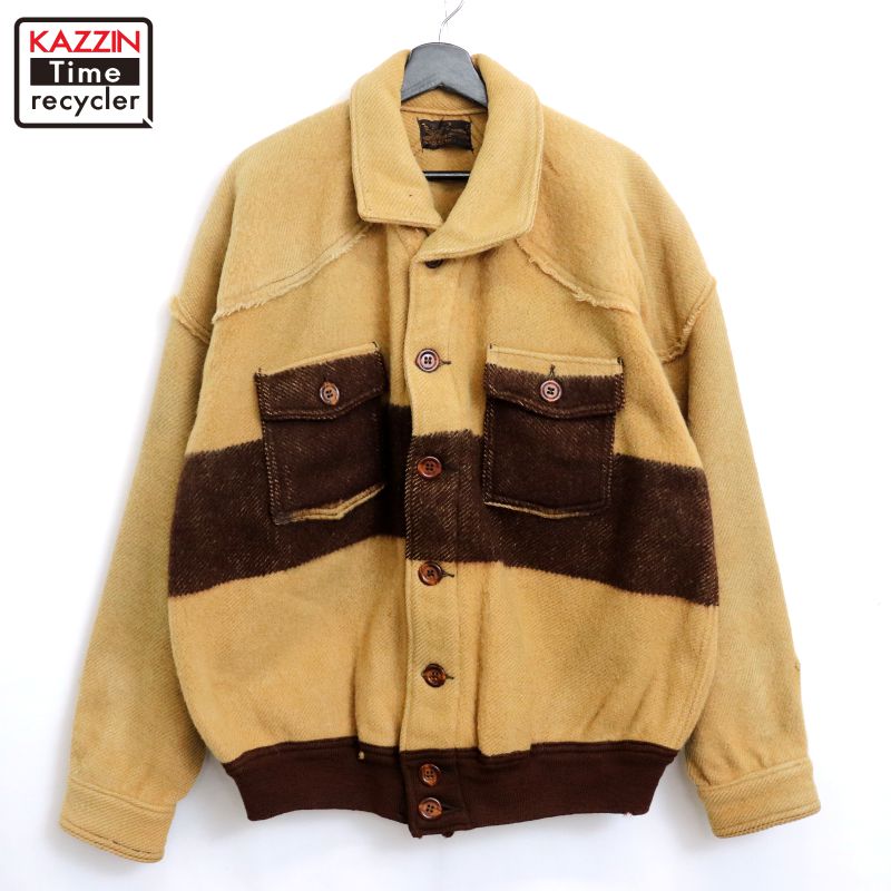 40s King-o-Wear ビンテージ ダブルブレステッドコート オンブレ 60/2コンパクトギャバ ステンカラーコート / J.PRESS LADIES
