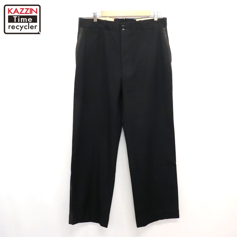 P10倍 【中古】50s ヴィンテージ 羊毛 パレード スラックスズボン下 古着  メンズ L大きさ好いかげんに 黒いこと