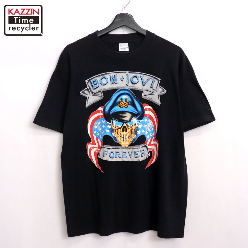 80s　USA screen stars bon jovi ボンジョビ　tシャツ 80s USA製 Bon Joviボンジョビ 七分袖 ラグラン バンドTシャツ