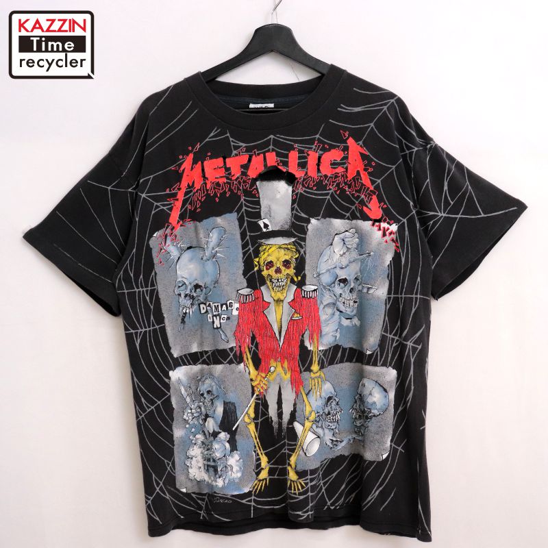 90年代製·ビンテージ!LLICAパスヘッドデザイン·ロックTシャツ　黒 90年代 METALLICA メタリカ PUSHEAD パスヘッド the unforgiven