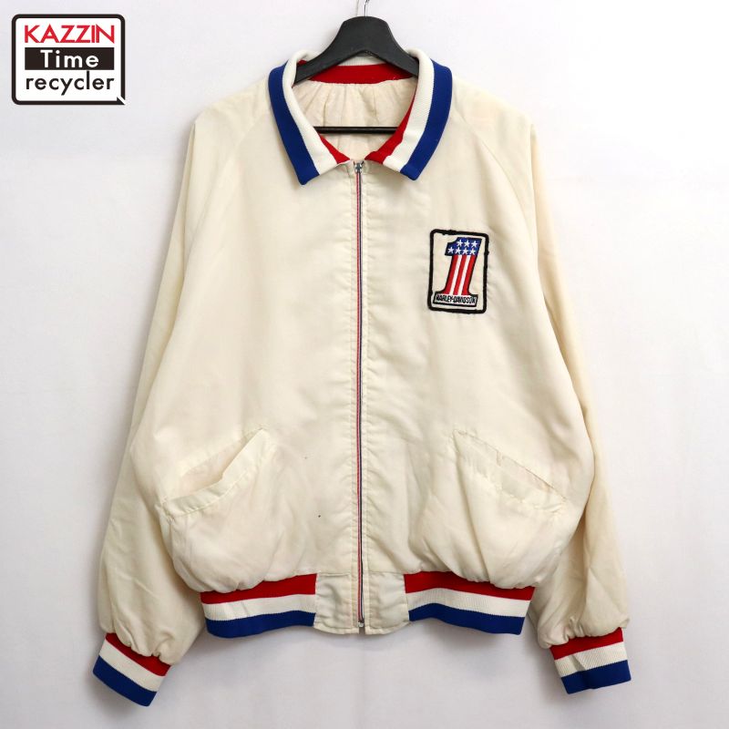ヴィンテージ vintage 70s Harley Davidson ナイロン 70s USA製 ハーレー ダビッドソン NO1 オフィシャル品 HARLEY