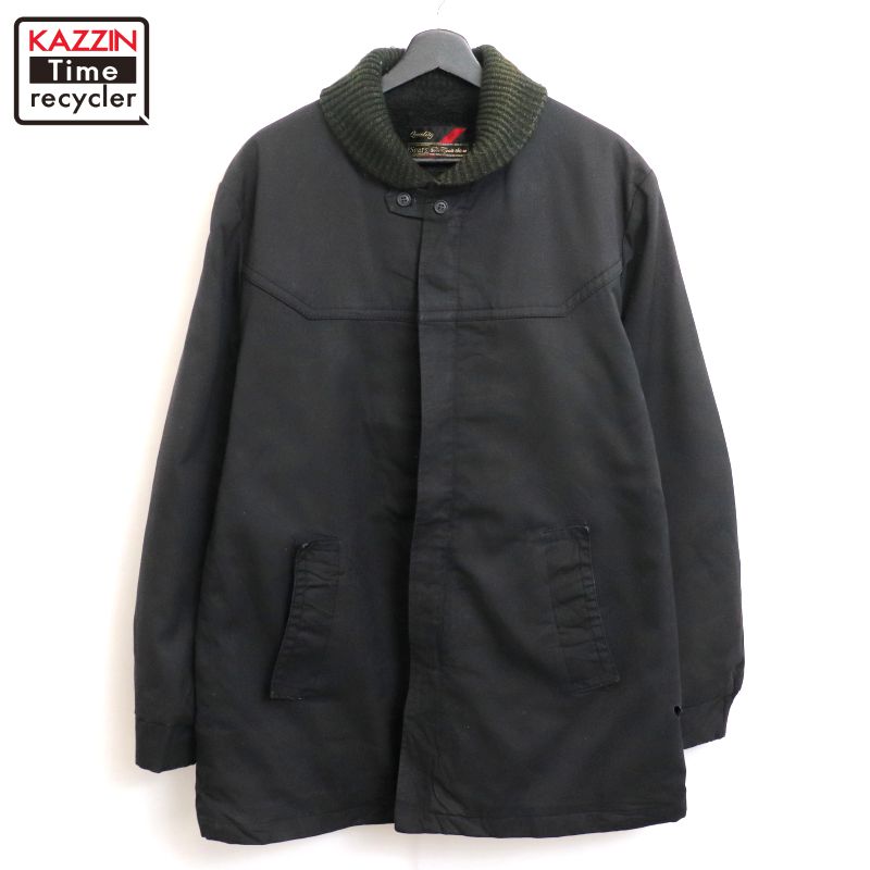 【中古】70s ヴィンテージ シアーズ Sears 裏地ボア ファラオ ジャケット 古着  メンズ XLサイズ相当 ビッグサイズ オーバーサイズ ブラック