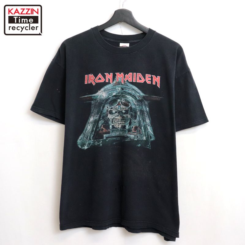 P10倍 【中古】00s アイアンメイデン IRON MAIDEN DELTA 半袖Ｔシャツ 古着  メンズ 書きあらわすL大きさ 黒いこと