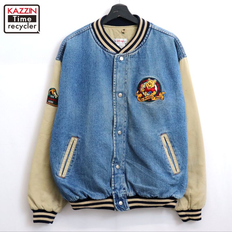 Disney Store ヴィンテージ デニムスタジャン イーヨー中綿ジャケット DISNEY VINTAGE スタジャン 「ヴィンテージ古着」DISNEY STORE