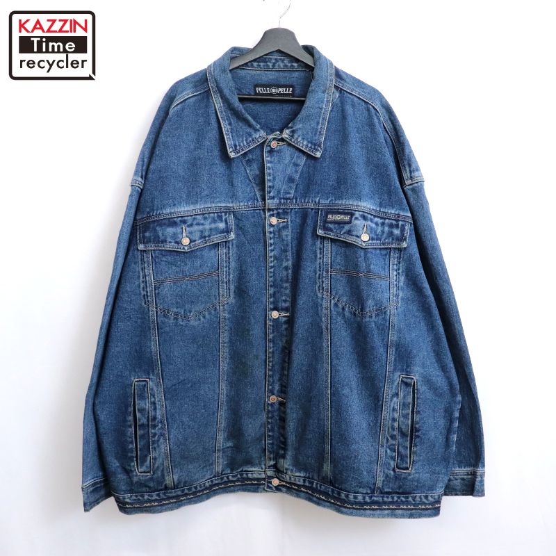 楽天市場】00s PELLE PELLE Bleached Denim Jacket 青 L