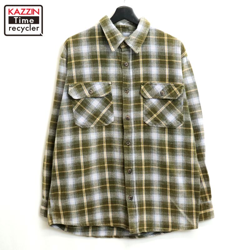 楽天市場】40〜50年代 MANSIZE チェック柄 マチ付き 長袖 ヘビー