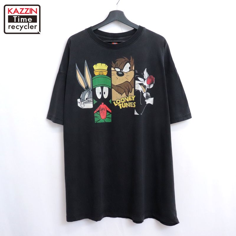 激レア90sヴィンテージカナダ製 ルーニーチューンズ tシャツ ダフィーダックL 古着 90s USA製 LOONEY TUNES ダフィー ダック BIG プリント T
