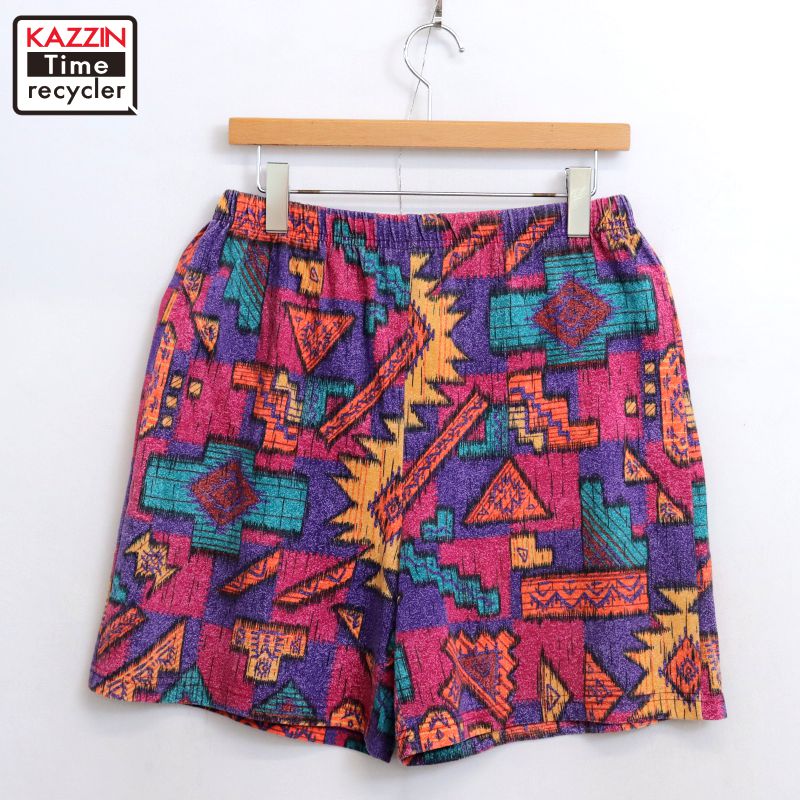 ローリングストーンズ usa製 ショートパンツ ハーフパンツ ショーツ 80年代 デッドストック 80s usa製 ローリングストーンズ 総柄 ショートパンツ USA製 80s LANDS