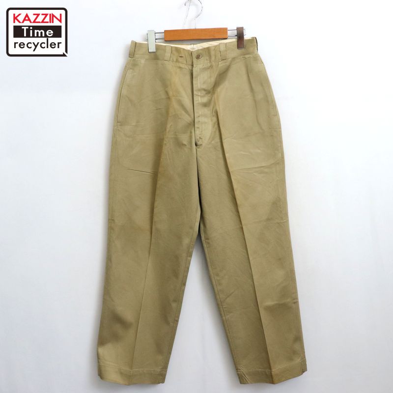 60s US ARMY チノ　ヴィンテージ　ビンテージ　ミリタリー　米軍実物 楽天市場】60s US ARMY 米軍実物 ノータック コットン チノ