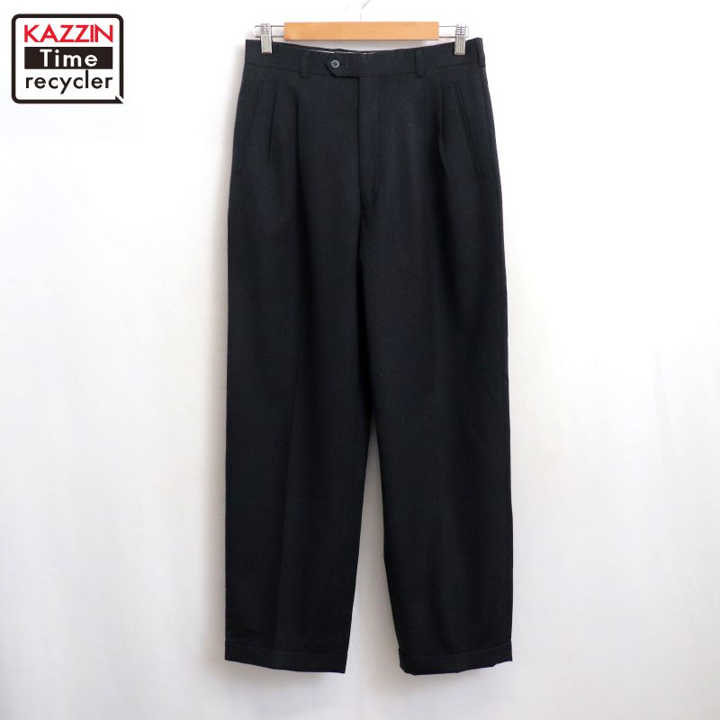 80s 90s ワイド ウール スラックス ヴィンテージ レトロ オンワード梶山 9abe0909a8fc5bd44060dc73139c45