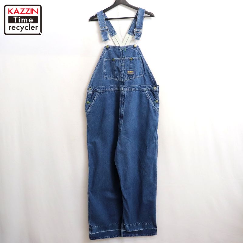 OSHKOSH USA製 80s デニムカバーオール ヒッコリー 80s USA製 OSHKOSH B'GOSH ヒッコリー ストライプ カバーオール