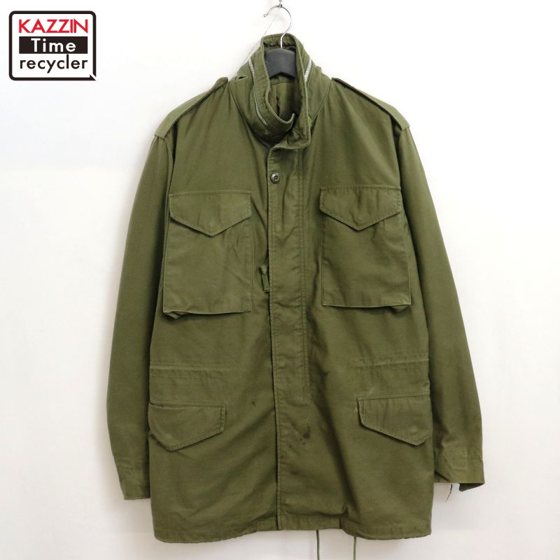 【中古】60s USA製 ヴィンテージ U.S.ARMY アルミジップ M-65 2nd ミリタリージャケット 古着 メンズ Lサイズ相当 オリーブグリーン|Vintage古着屋 KAZZINTimerecycler