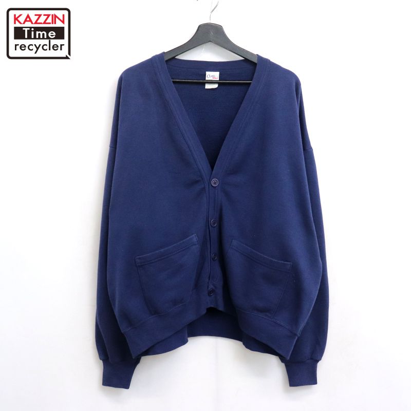 Rhett Butler コットンカーディガン　ネイビー　L ゆるダボ　古着. Rhett Butler コットンカーディガン ネイビー L ゆるダボ 古着