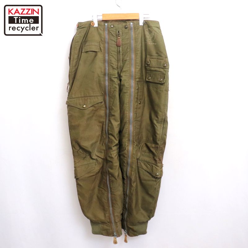 【中古】40s USA製 ヴィンテージ USAAF A-11A ステンシル フライト ミリタリーパンツ 古着 メンズ 表記30サイズ グリーン｜Vintage古着屋 KAZZINTimerecycler