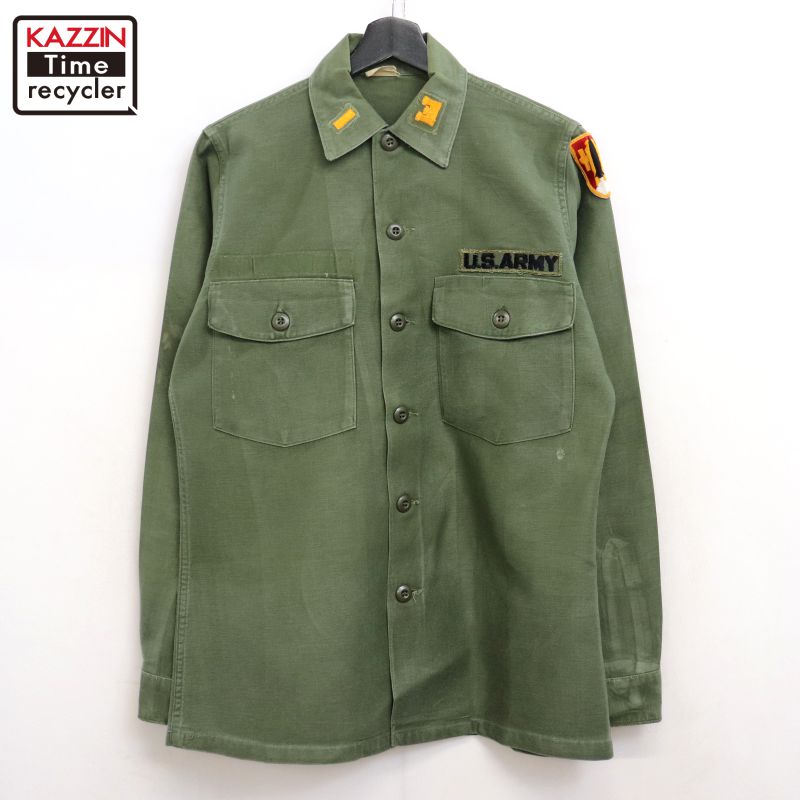 楽天市場】60s US ARMY OG-107 コットン サテン ユーティリティ シャツ