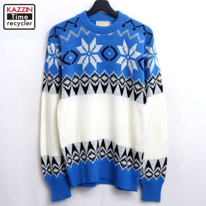 楽天市場】90s USA製 CAMPUS 総柄 3D 立体編み アクリル ニット