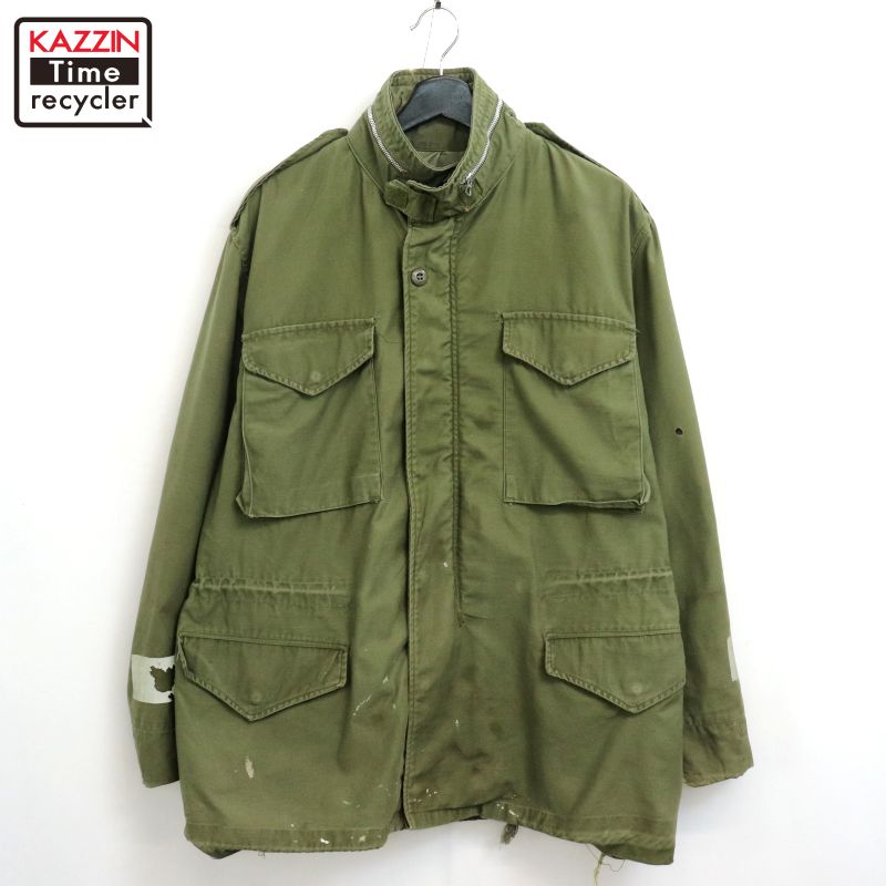 【中古】60s USA製 ヴィンテージ U.S.ARMY M-65 フィールド 2nd アルミジップ ミリタリージャケット 古着 メンズ XLサイズ相当 ビッグサイズ オーバーサイズ オリーブグリーン|Vintage古着屋 KAZZINTimerecycler