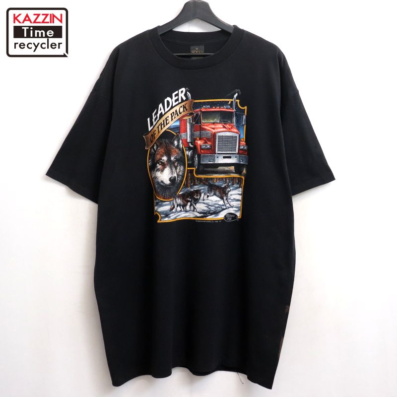 【中古】90s USA製 ヴィンテージ 3Dエンブレム 3D EMBLEM Truckers only イーグル 半袖Tシャツ 古着 メンズ 表記XXXLサイズ ブラック|Vintage古着屋 KAZZINTimerecycler