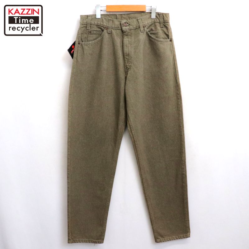 【中古】DEADSTOCK 90s USA製 ヴィンテージ リーバイス Levi's 550 先染め カラーデニム デニムパンツ 古着 メンズ Mサイズ相当 ブラウン｜Vintage古着屋 KAZZINTimerecycler