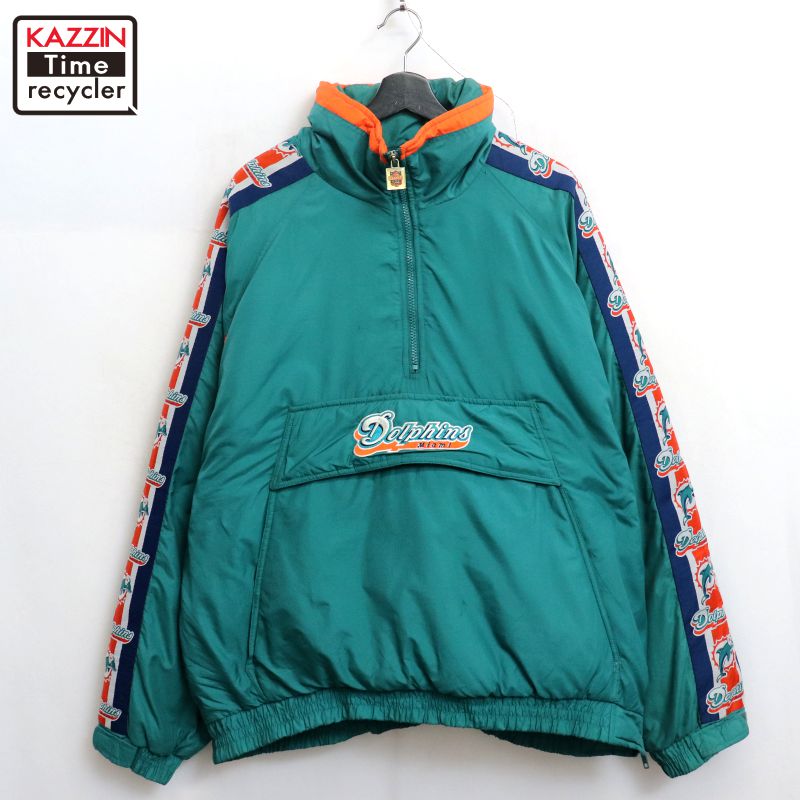 【激レア】NFL ドルフィンズ　ナイロンジャケット　刺繍　中綿 楽天市場】90s NFL マイアミ・ドルフィンズ ナイロンジャケット