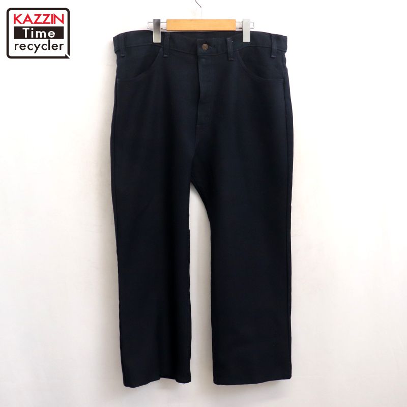 100～♪1970'S LEVI'S 517 スタプレパンツ グレー 黒タブ W36L34 USA製 100%ポリエステル リーバイス スラックス ビンテージ オリジナル