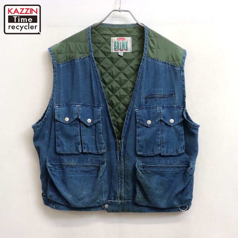 90s 古着 vintage デニム indigo フィッシング ベスト XL 90s 古着 vintage デニム indigo フィッシング ベスト XL 2025年