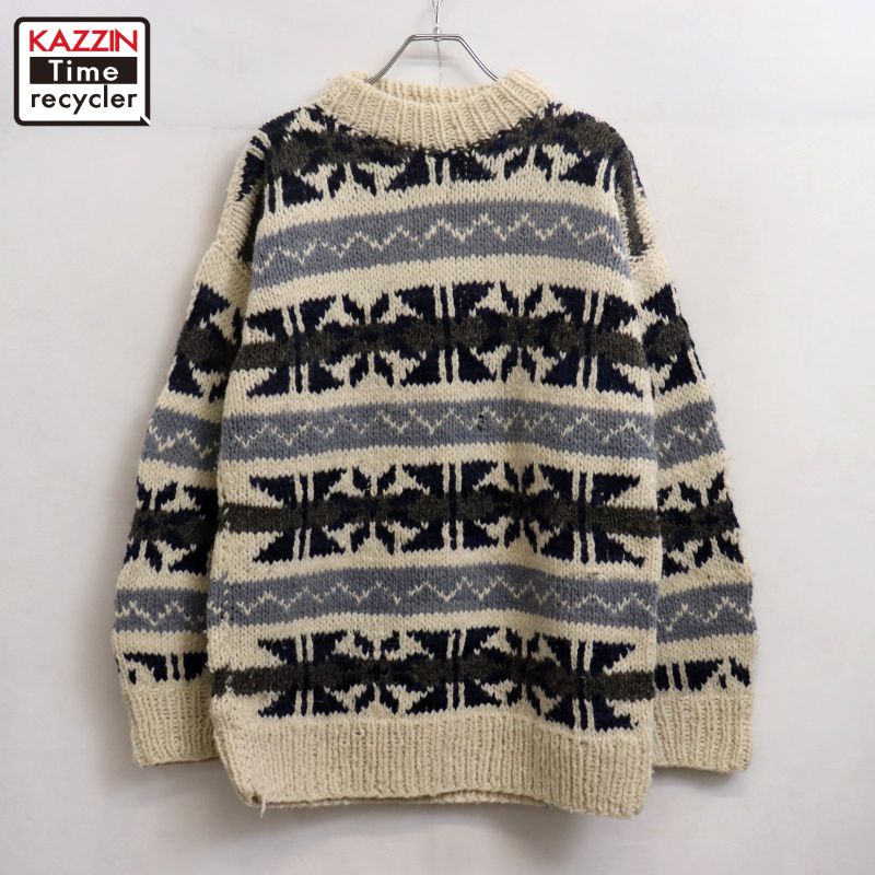 楽天市場】古着 90年代 陰陽柄 エクアドルニット ウールニット
