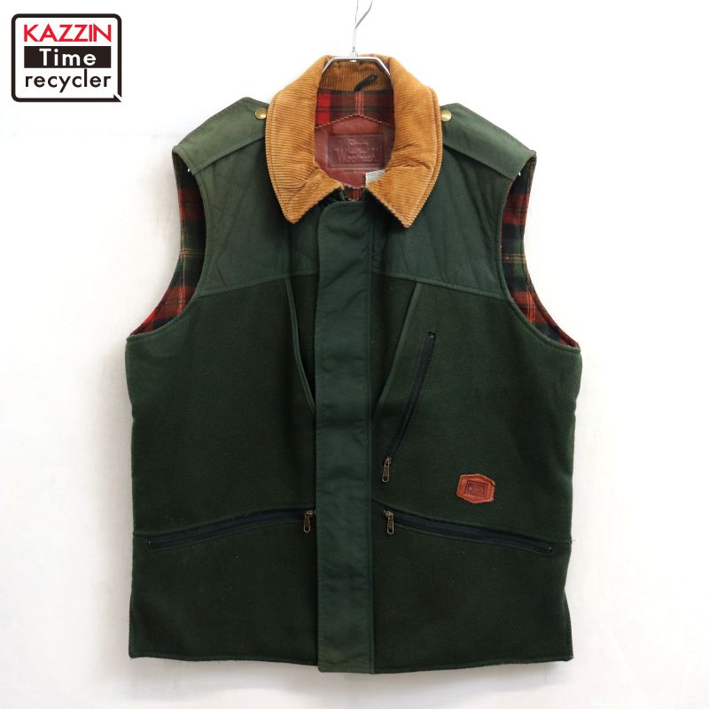 楽天市場】ウールリッチ フルジップ チェック ウール ベスト