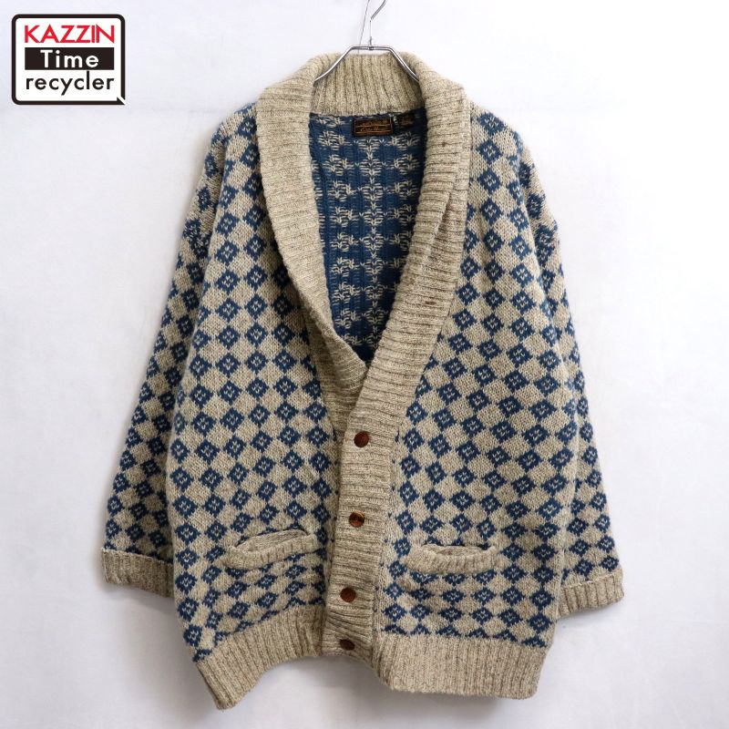 80s L.L.Bean エルエルビーン バーズアイ カーディガン ウールニット 中古・古着通販】L.L.Bean (エルエルビーン) バーズアイウールニット
