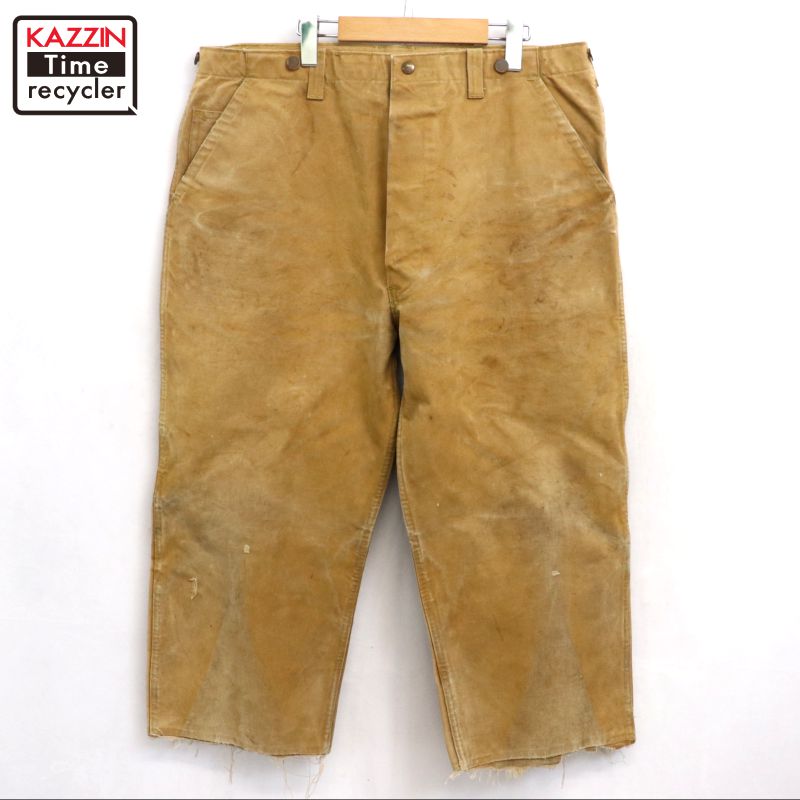 【中古】30s USA製 ヴィンテージ HIRSCH WEIS MFG LOGGER ユニオンチケット付き ダック ハンティングパンツ 古着 メンズ XL~サイズ相当 ビッグサイズ ブラウン|Vintage古着屋 KAZZINTimerecycler