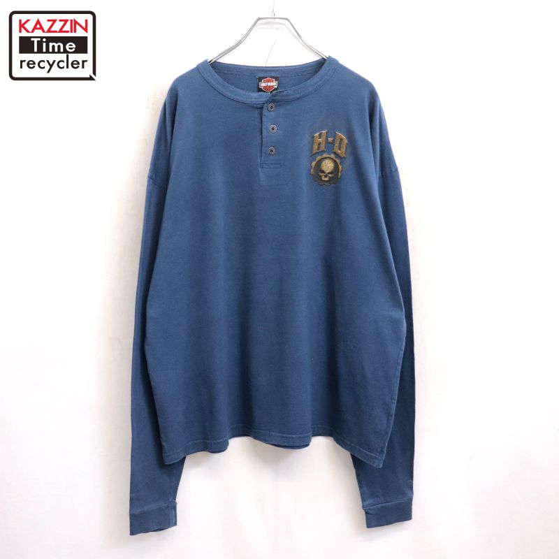 ハーレーダビッドソン Harley-Davidson ヘンリーネック ロンT M ハーレーダビッドソン Harley-Davidson ヘンリーネック ロンT M