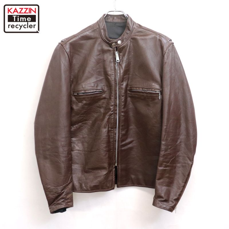 楽天市場】60's USA製 ビンテージ □ Brooks 本革 レザー シングル