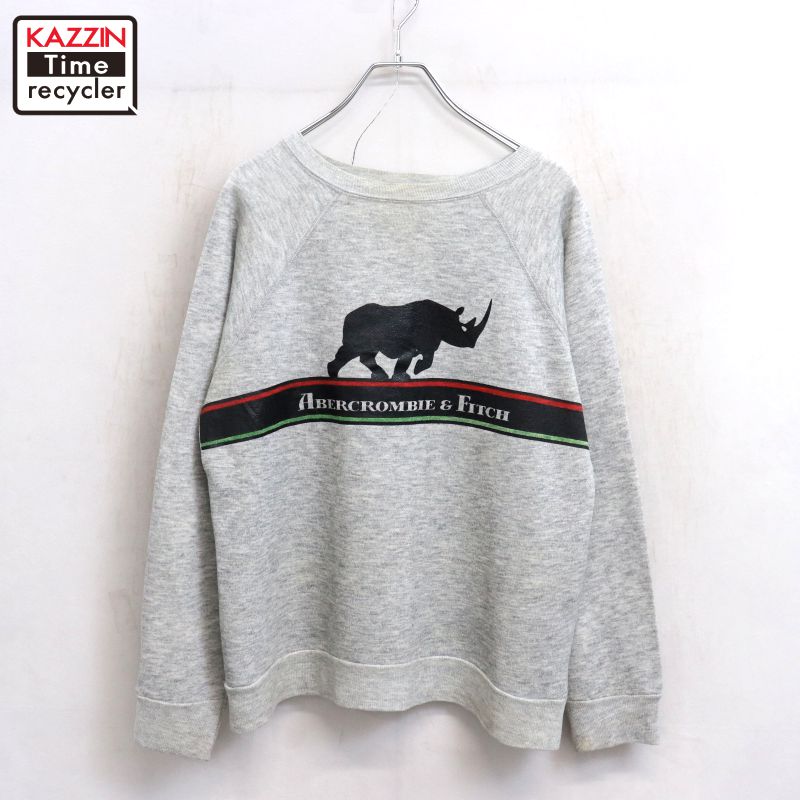 P10倍 【中古】80s USA製 ヴィンテージ はやりっ児 Champion × ABERCROMBIE＆FITCH 汗水 調教師 古着  メンズ 書きあらわすM大きさ 薄墨色