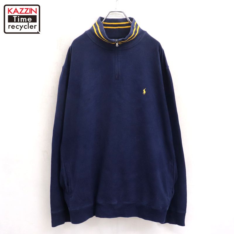 楽天市場】90s POLO RALPH LAUREN ハーフジップ プルオーバー リブ編み