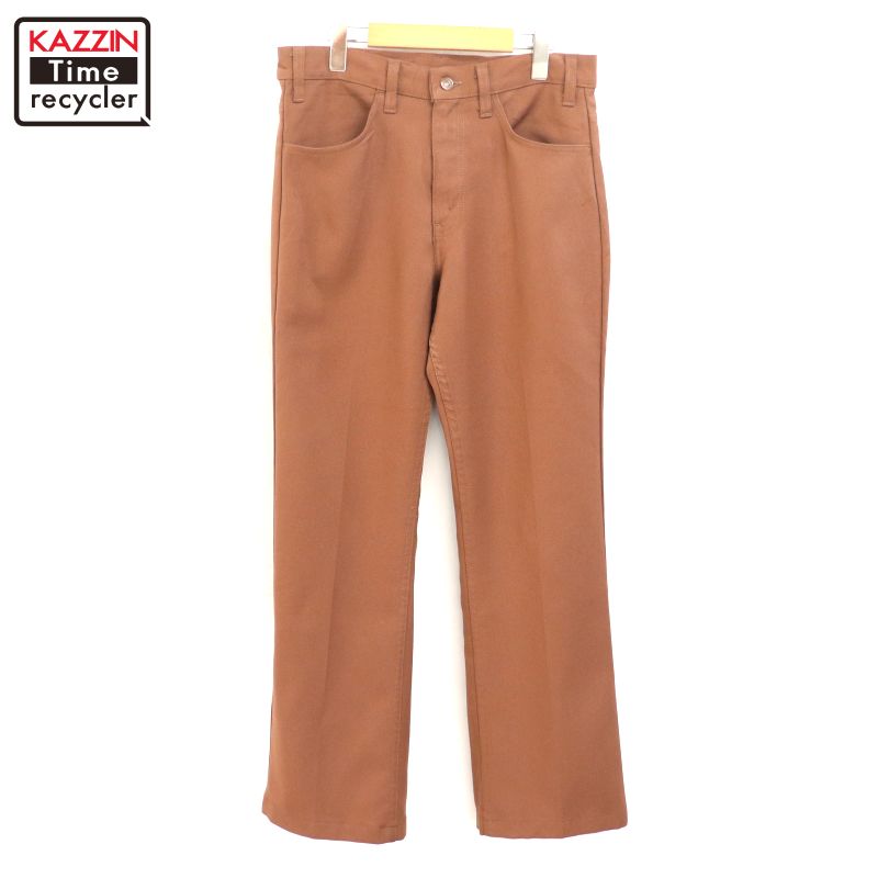 【中古】70s ヴィンテージ リーバイス Levi's 10517 ブーツカット スラックスパンツ 古着 メンズ 表記W32 L36サイズ ブラウン｜Vintage古着屋 KAZZINTimerecycler