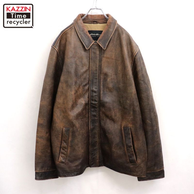 楽天市場】【中古】【古着】 Eddie Bauer レザー ジャケット M