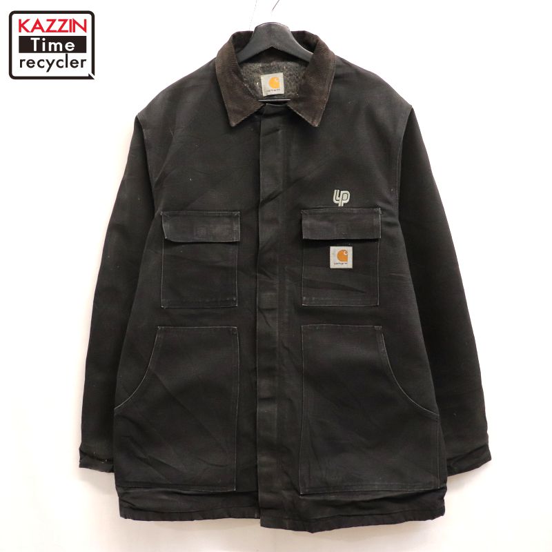 【中古】90s ヴィンテージ カーハート Carhartt 裏地ブランケット トラディショナルコート ダック ジャケット 古着 メンズ XLサイズ相当 オーバーサイズ ブラック|Vintage古着屋 KAZZINTimerecycler