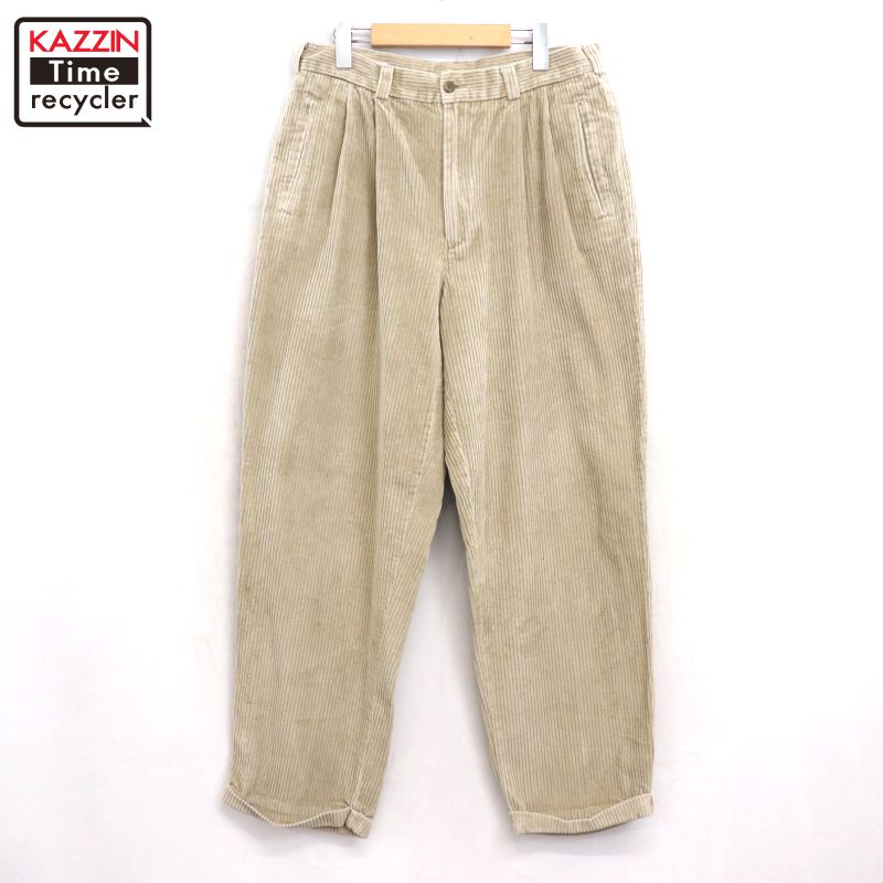 楽天市場】90s ヴィンテージ PERRY ELLIS ペリーエリス 2タック 太畝