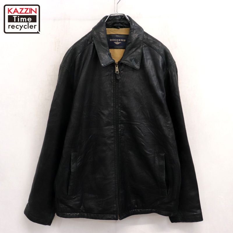 楽天市場】DOCKERS ドッカーズ レザー カーコート 黒 L Tバック レザー