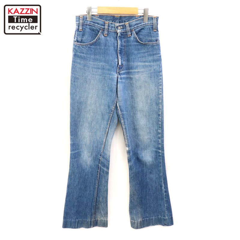 P10倍 【中古】70s ヴィンテージ リーヴァイズジーンズ Levi\u0027s 呼びりん下つ方 太陽面爆発 オレンジ色溜め桶 646 ジーンズズボン下 古着  メンズ L大きさ好いかげんに 青み