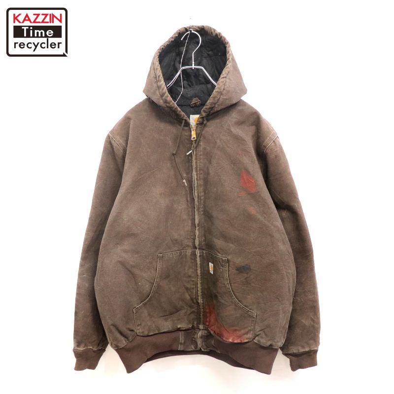 P10倍 【中古】00s 鉄道車両ハート型 Carhartt DKB 活動的 合鴨 上衣 古着  メンズ XL~大きさ好いかげんに ビッグ大きさ 大層らしい大きさ 赤銅色