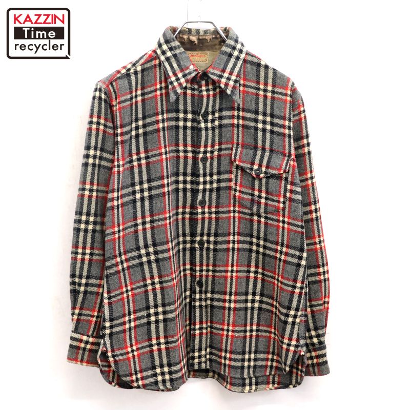 楽天市場】60s USA製 McGREGOR ボーダー ウール 長袖 オープンカラー